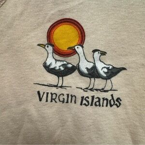 Vintage 1970’s Women’s Peach Virgin Islands Souvenir T-Shirt